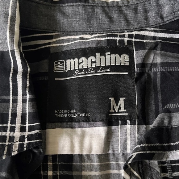 Mens Plaid Button Up Dress Shirt - Picture 2 of 2